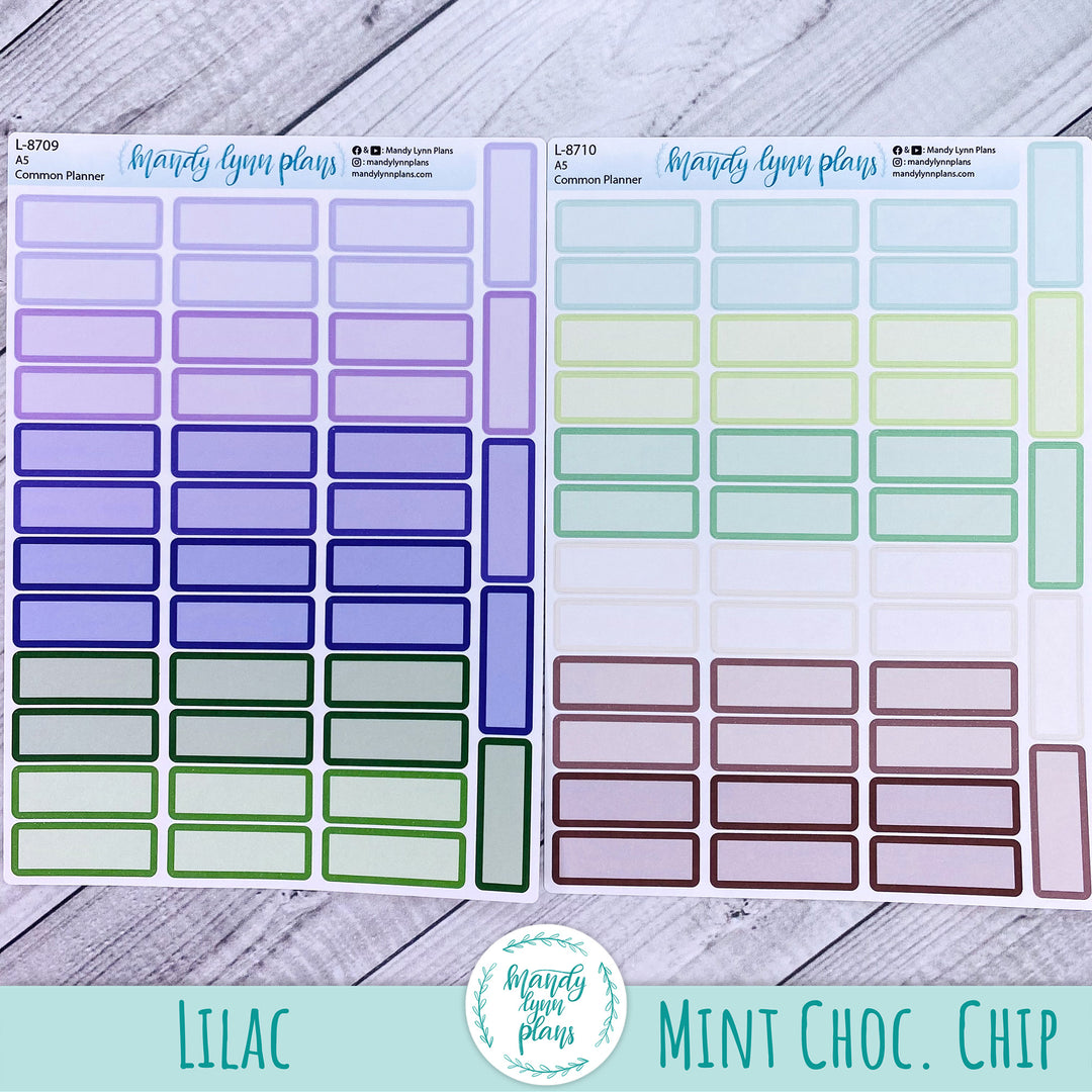 A5 Common Planner || Medium Labels