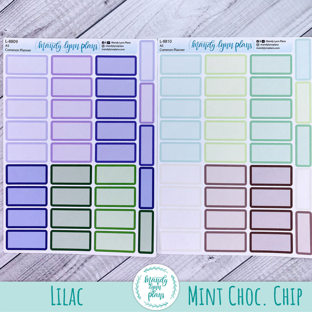 A5 Common Planner || Large Labels