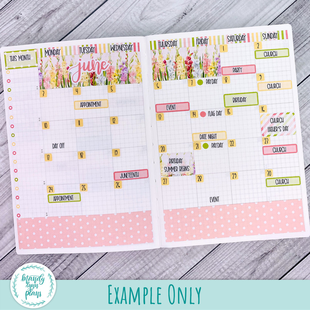 June 2024 Common Planner Monthly Kit || Peonies || 269