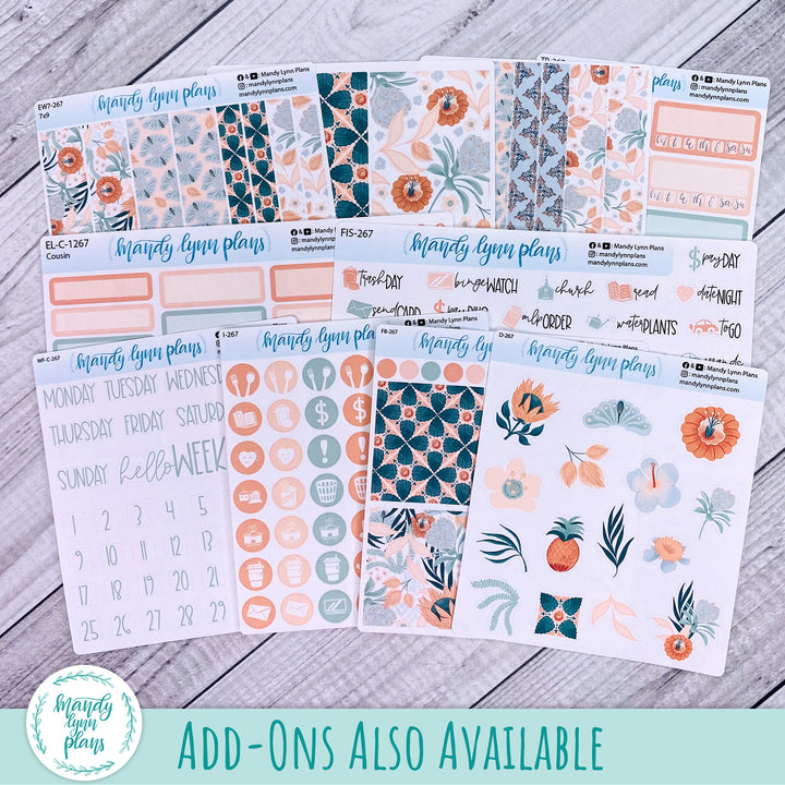 Set of 3 Washi Tape || Hawaiian Breeze || Rose Gold Foiled