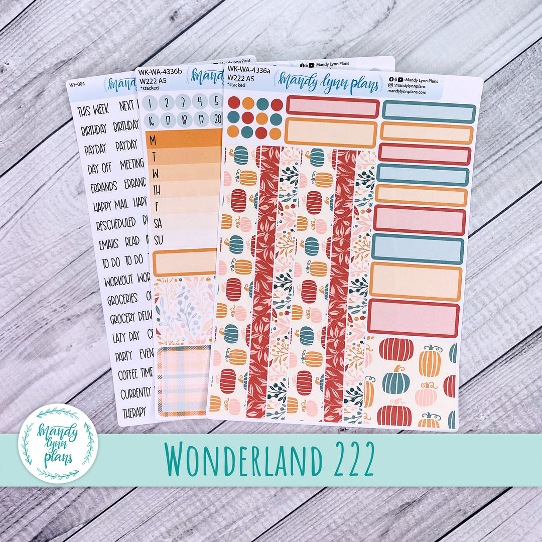 Wonderland 222 Weekly Kit || Boho Fall || 336