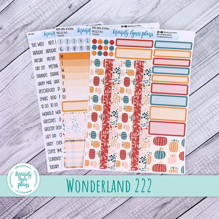 Wonderland 222 Weekly Kit || Boho Fall || 336