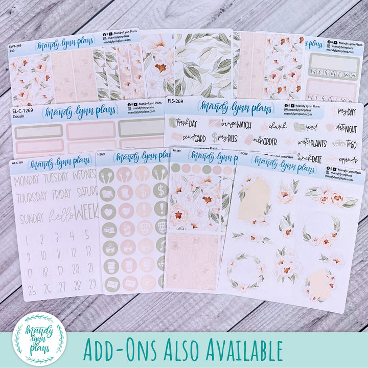 Any Month Hobonichi Weeks Monthly Kit || Peonies || MK-W-2269