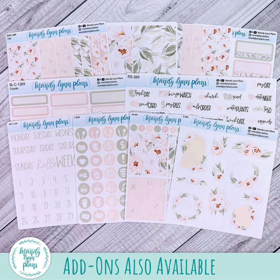 Any Month Hobonichi A6 Monthly Kit || Peonies || MK-A6T-3269
