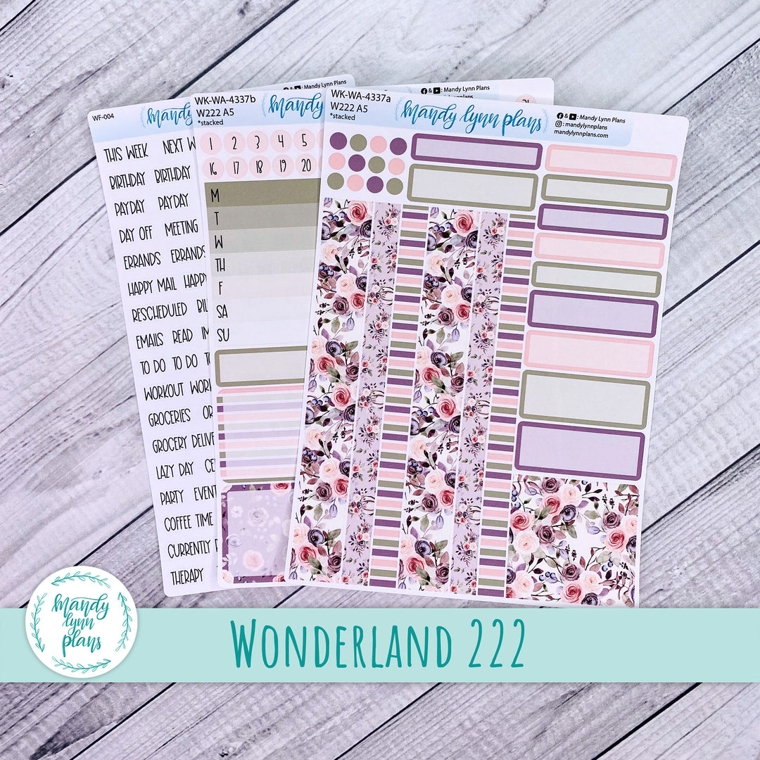 Wonderland 222 Weekly Kit || Autumn Floral || 337