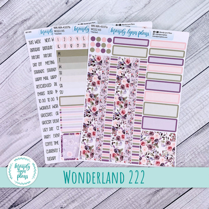 Wonderland 222 Weekly Kit || Autumn Floral || 337