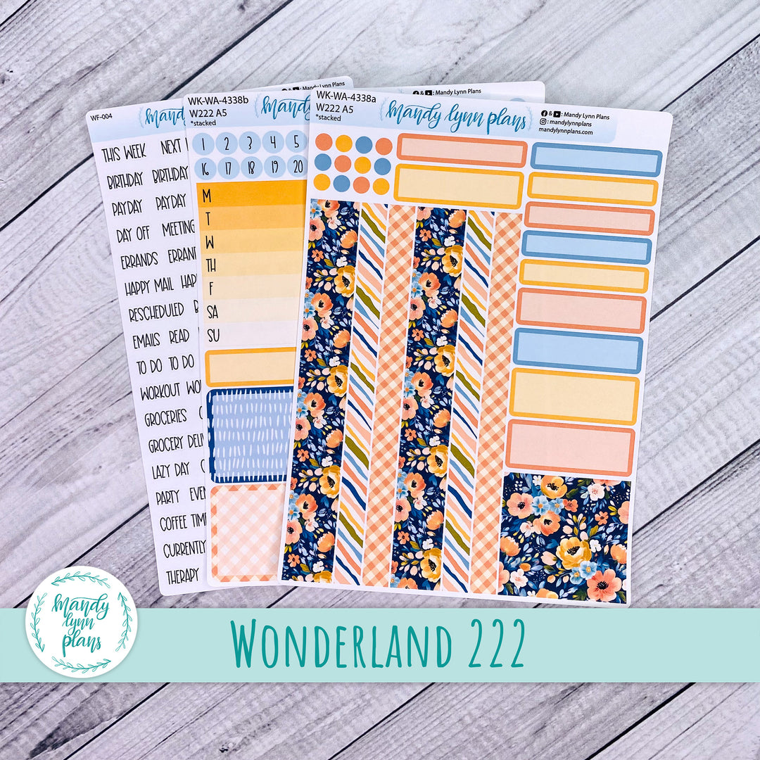Wonderland 222 Weekly Kit || Navy Bold Bloom || 338