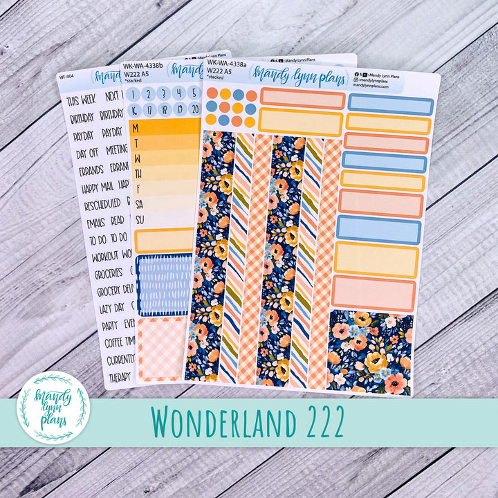Wonderland 222 Weekly Kit || Navy Bold Bloom || 338