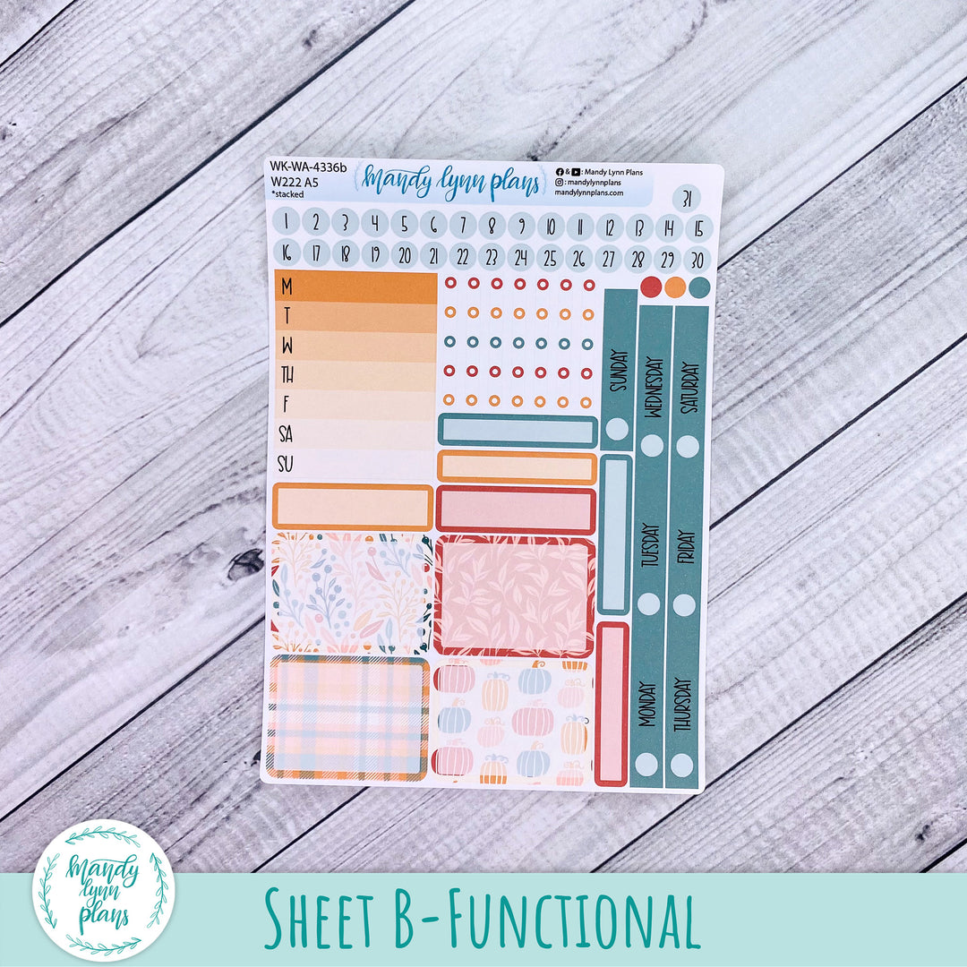 Wonderland 222 Weekly Kit || Boho Fall || 336