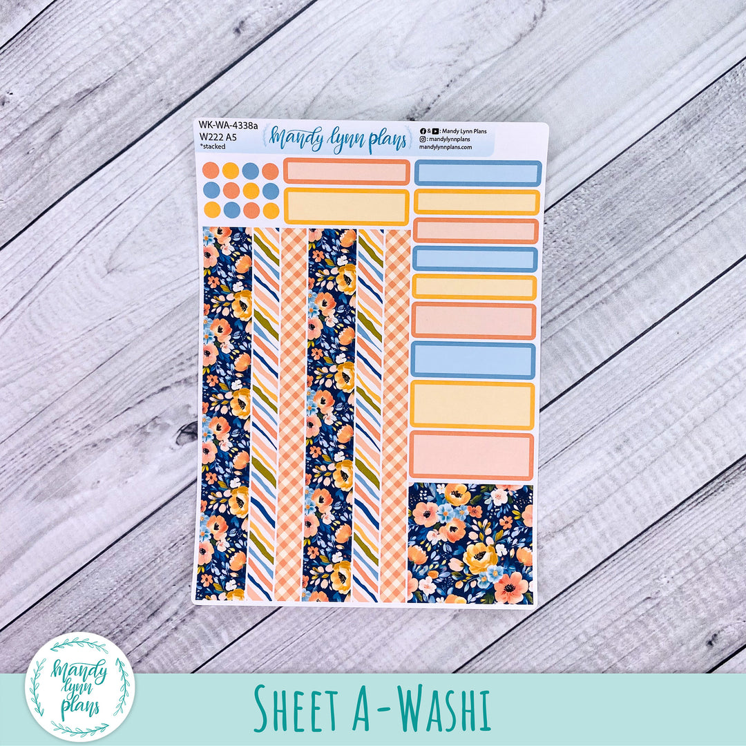 Wonderland 222 Weekly Kit || Navy Bold Bloom || 338