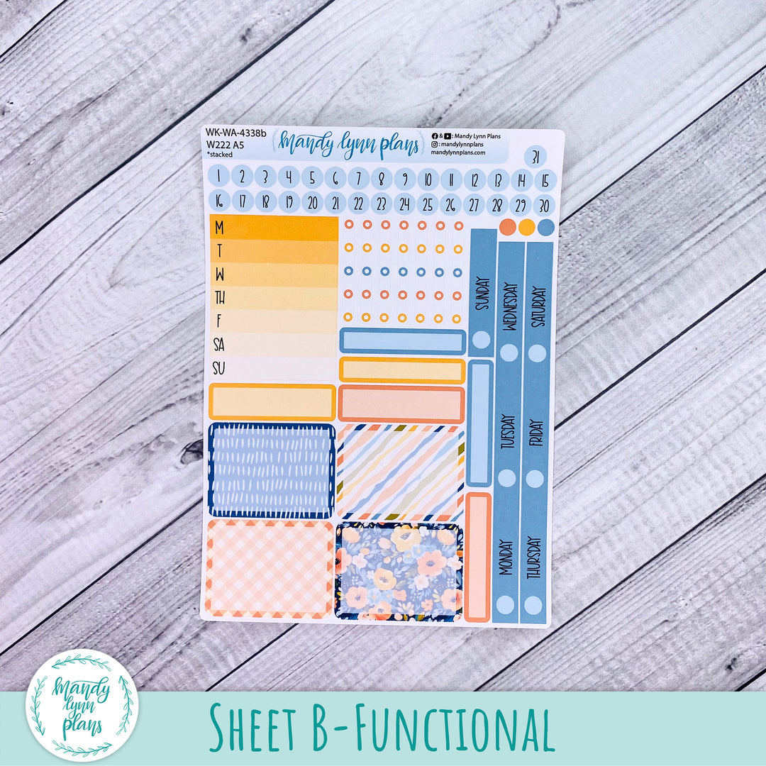 Wonderland 222 Weekly Kit || Navy Bold Bloom || 338