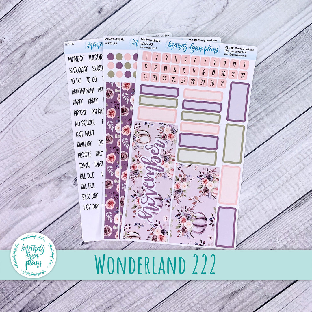 Wonderland 222 November 2025 Monthly Kit || Autumn Floral || 337