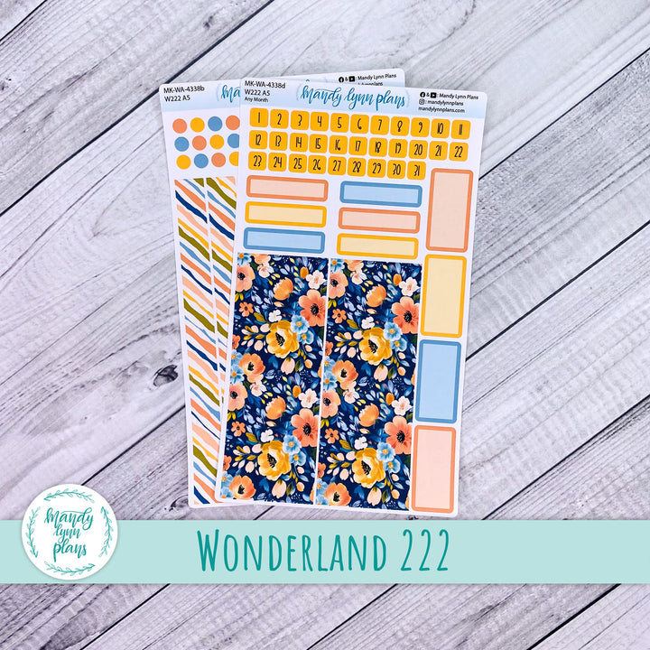 2025 Any Month Wonderland 222 Monthly Kit || Navy Bold Bloom || 338