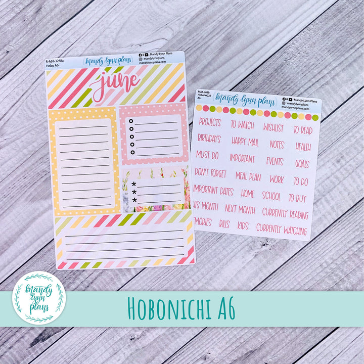 June A6 Hobonichi Dashboard || Gladiolus || R-A6T-3268