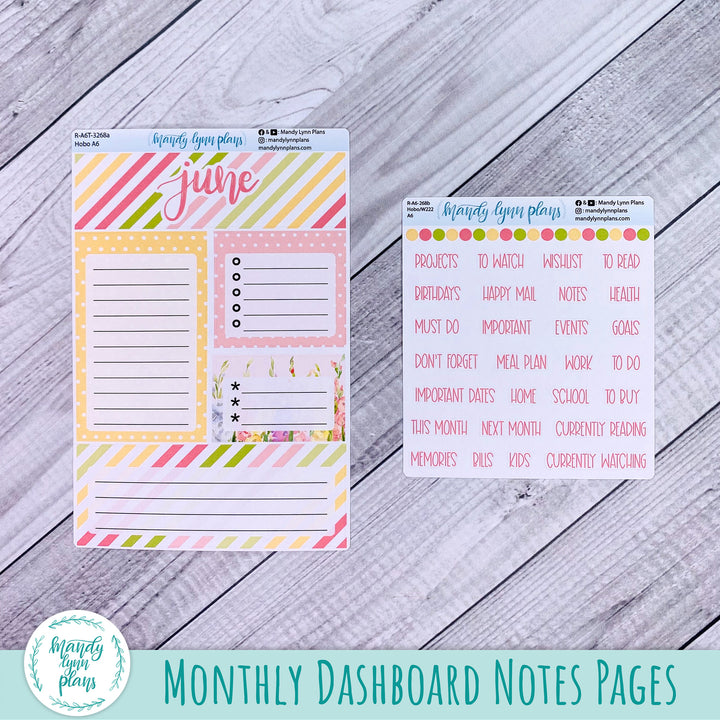 June A6 Hobonichi Dashboard || Gladiolus || R-A6T-3268