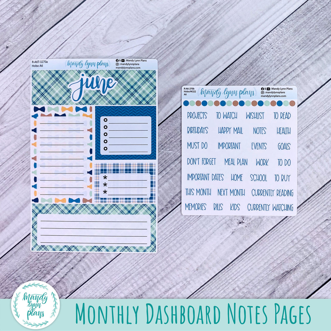 June A6 Hobonichi Dashboard || Father's Day || R-A6T-3270