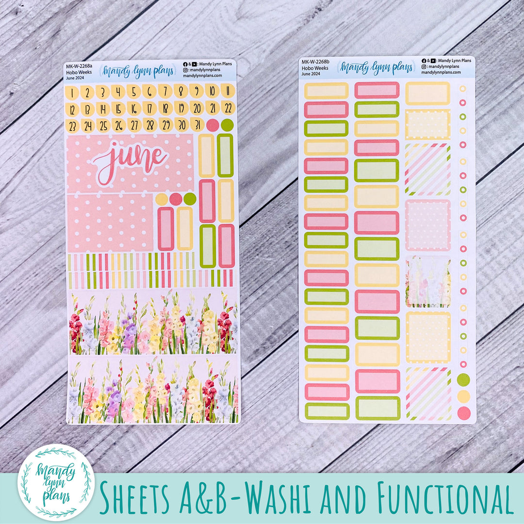 Hobonichi Weeks June 2024 Monthly Kit || Gladiolus || MK-W-2268