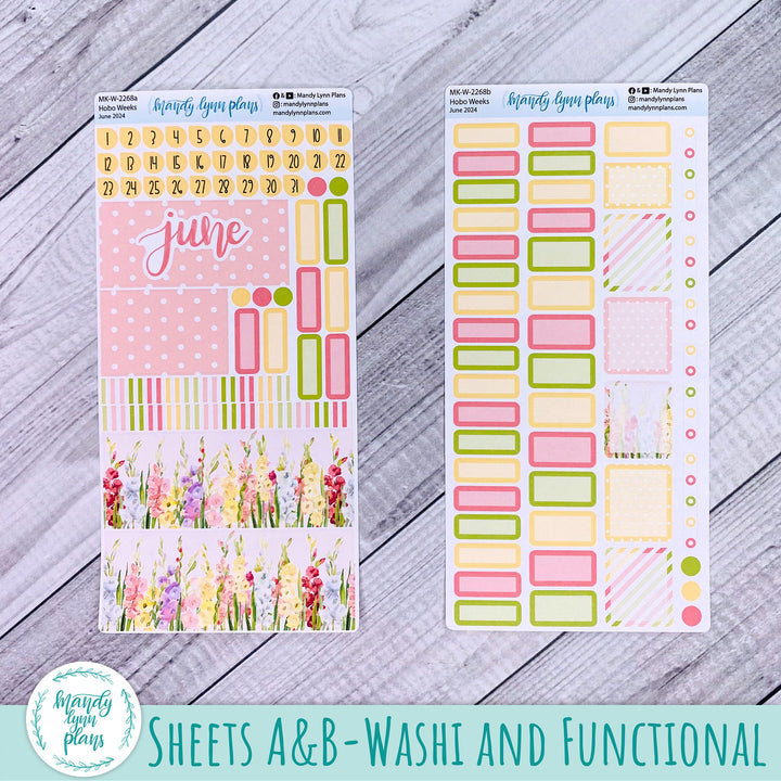 Hobonichi Weeks June 2024 Monthly Kit || Gladiolus || MK-W-2268