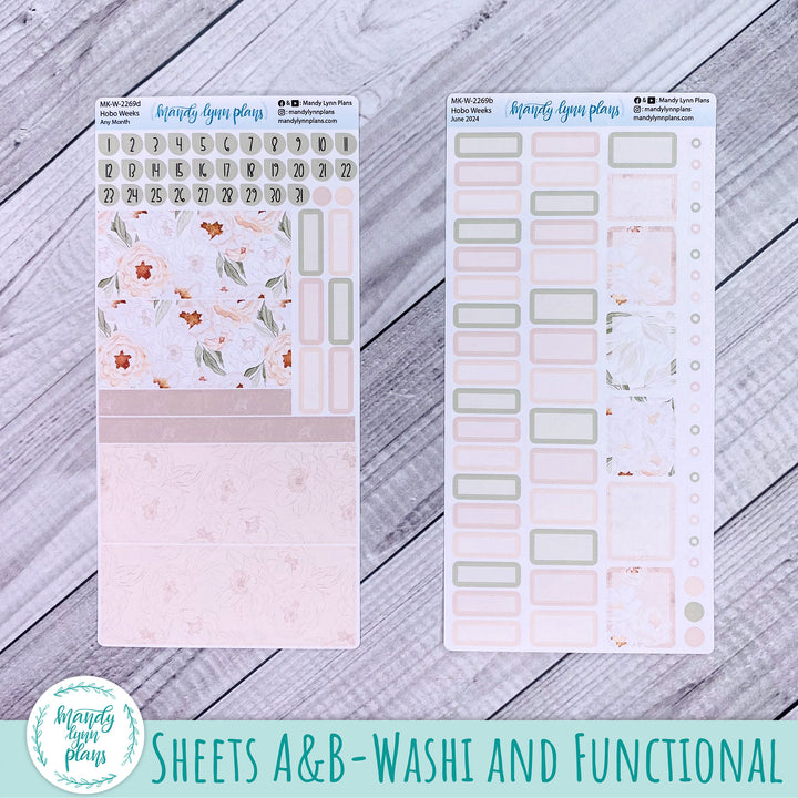 Any Month Hobonichi Weeks Monthly Kit || Peonies || MK-W-2269