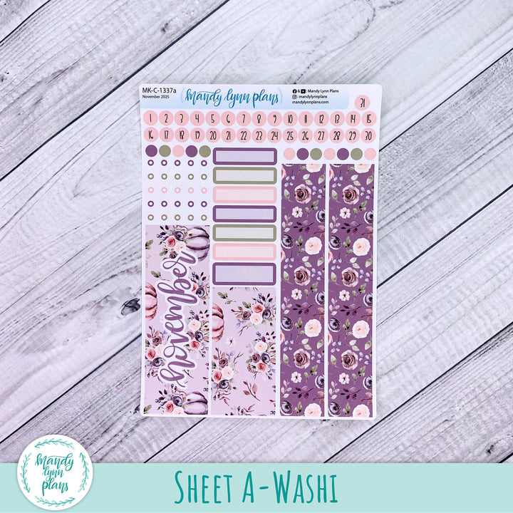 Hobonichi Cousin November 2025 Monthly || Autumn Floral || MK-C-1337