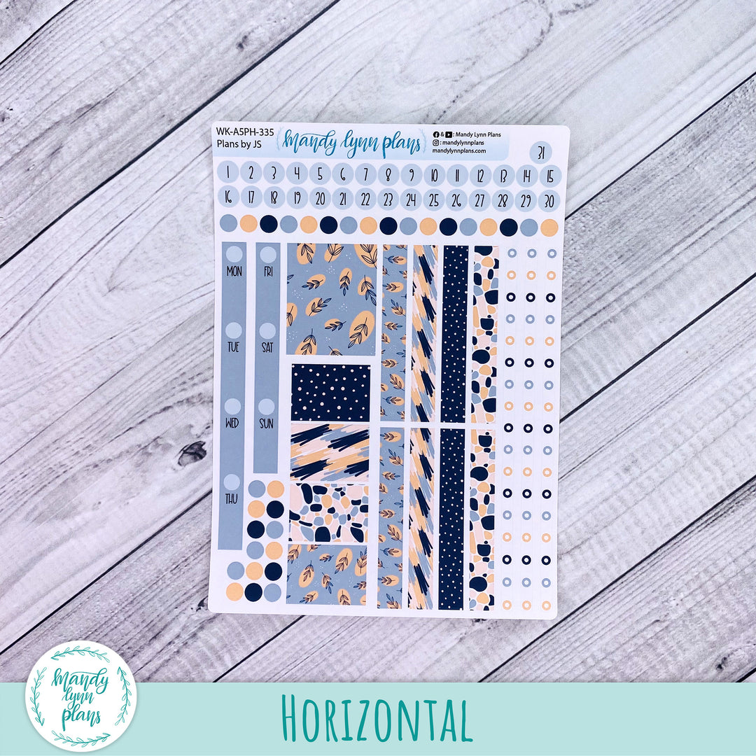 A5 Plans by Just Scribble Weekly Kit || Abstract Botanicals || 335