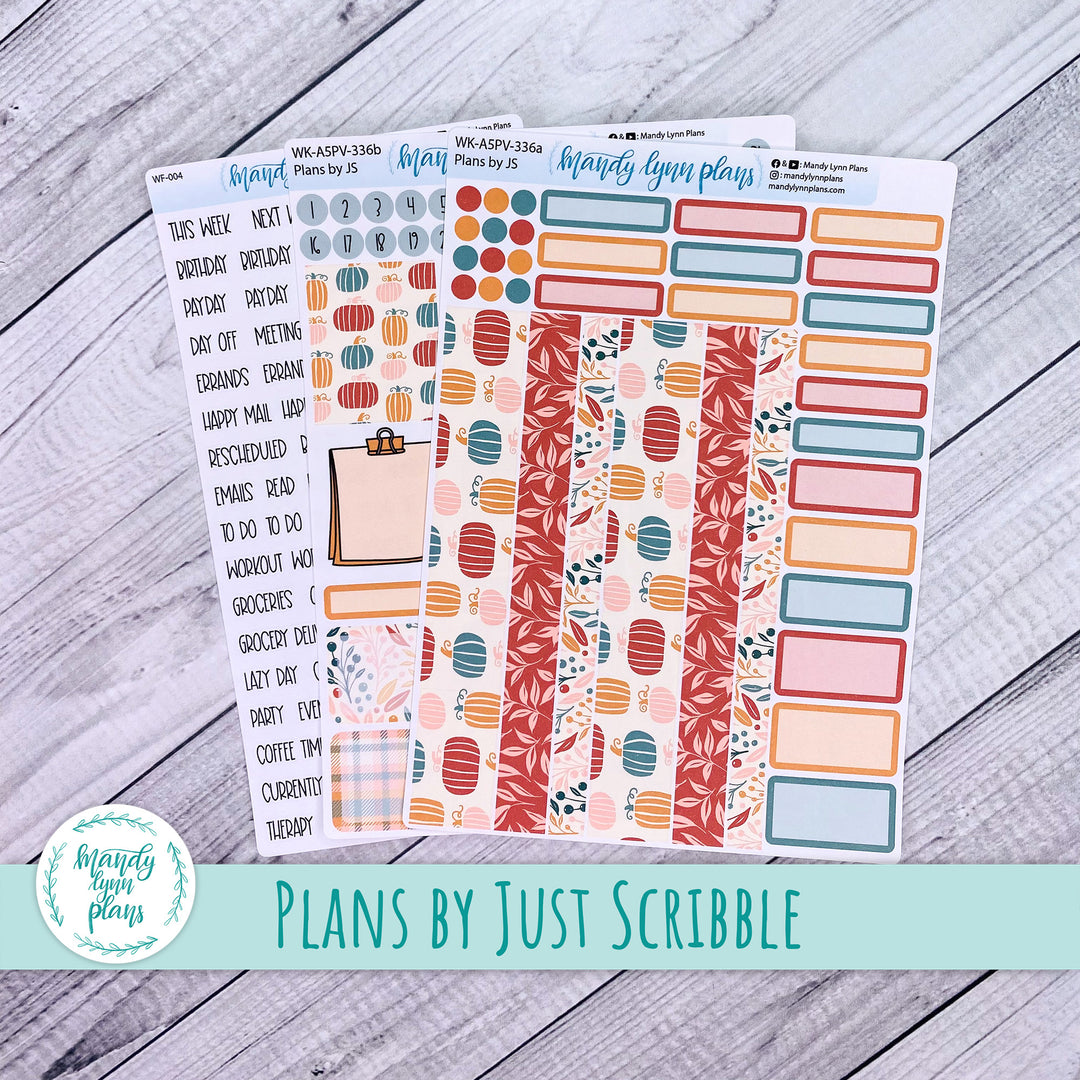 A5 Plans by Just Scribble Weekly Kit || Boho Fall || 336