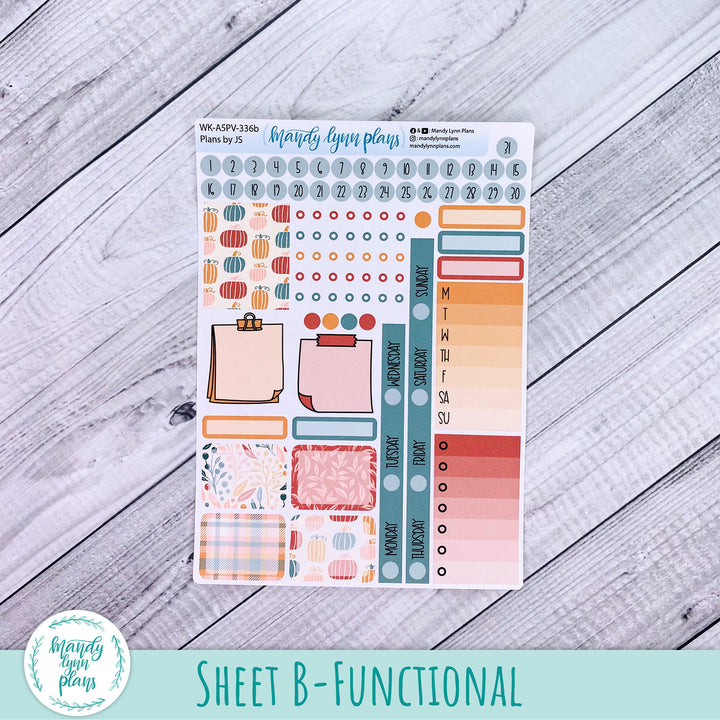 A5 Plans by Just Scribble Weekly Kit || Boho Fall || 336