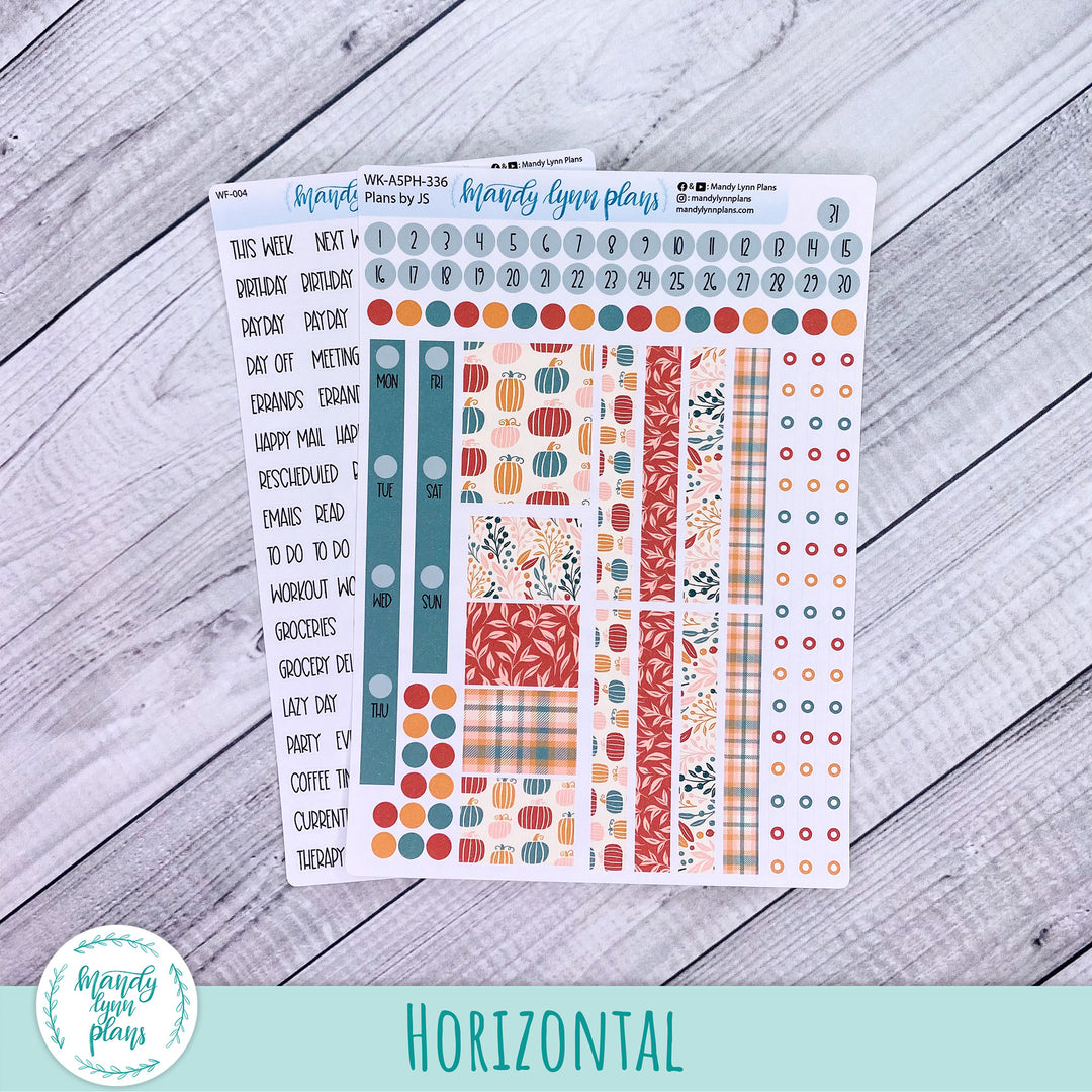 A5 Plans by Just Scribble Weekly Kit || Boho Fall || 336