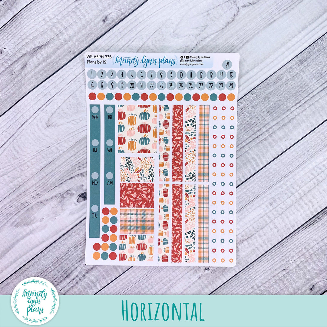 A5 Plans by Just Scribble Weekly Kit || Boho Fall || 336