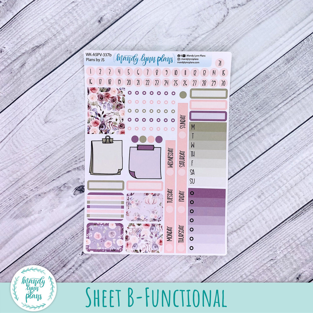 A5 Plans by Just Scribble Weekly Kit || Autumn Floral || 337