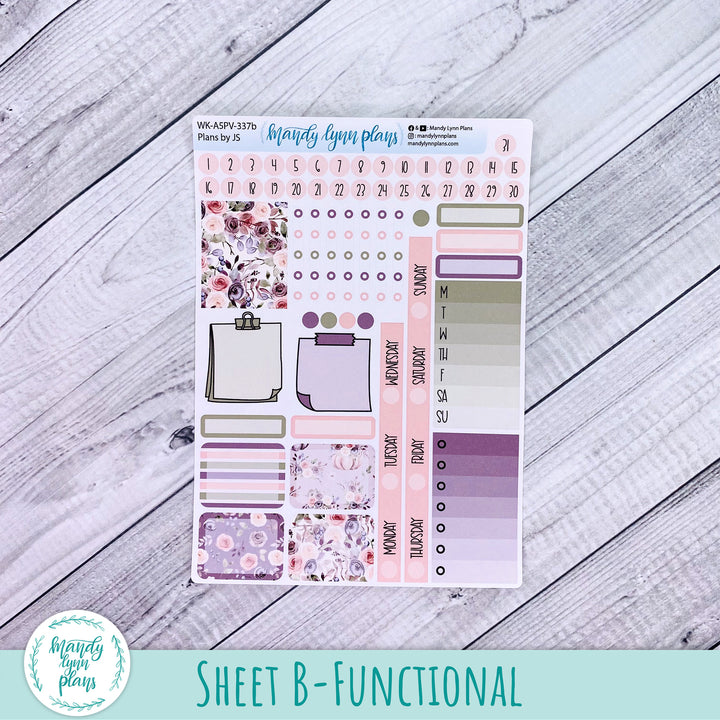 A5 Plans by Just Scribble Weekly Kit || Autumn Floral || 337