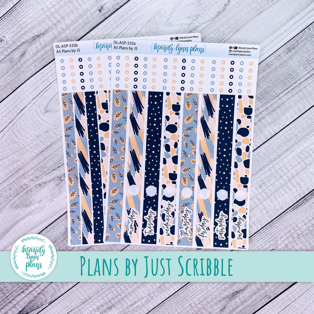 A5 Plans by Just Scribble Daily Kit || Abstract Botanicals || DL-A5P-335