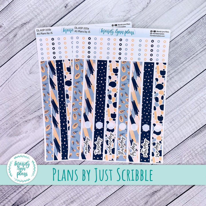 A5 Plans by Just Scribble Daily Kit || Abstract Botanicals || DL-A5P-335