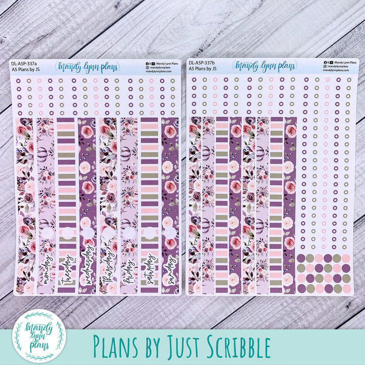 A5 Plans by Just Scribble Daily Kit || Autumn Floral || DL-A5P-337