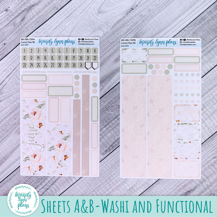 June 2024 Common Planner Monthly Kit || Peonies || 269