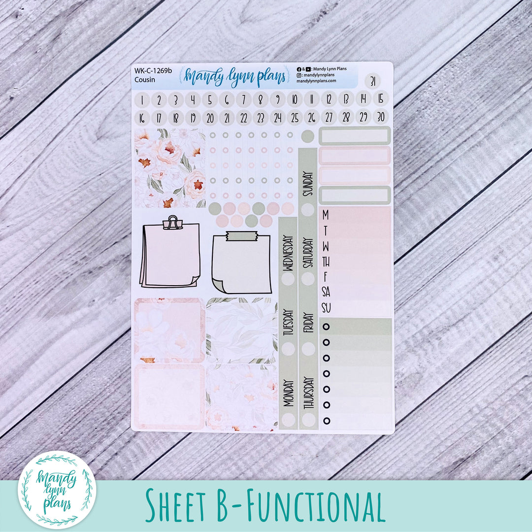 Hobonichi Cousin Weekly Kit || Peonies || WK-C-1269
