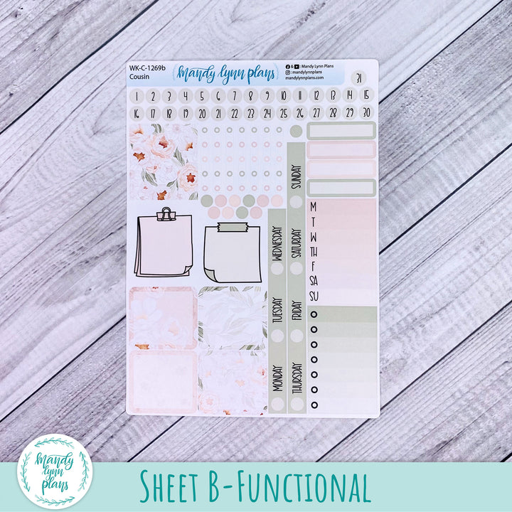 Hobonichi Cousin Weekly Kit || Peonies || WK-C-1269
