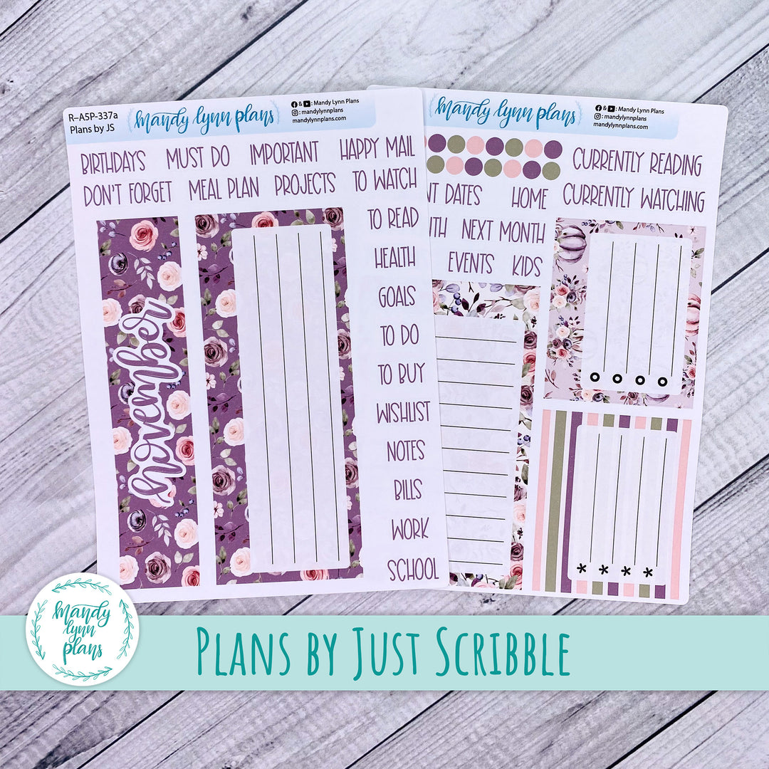 November Plans by Just Scribble Dashboard || Autumn Floral || R-A5P-337