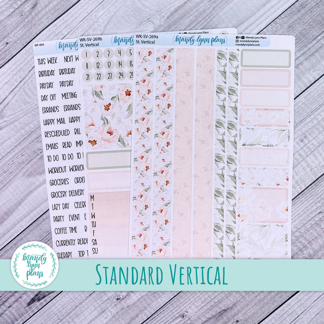Standard Vertical Weekly Kit || Peonies || WK-SV-269