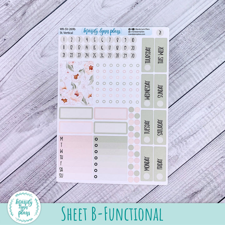Standard Vertical Weekly Kit || Peonies || WK-SV-269
