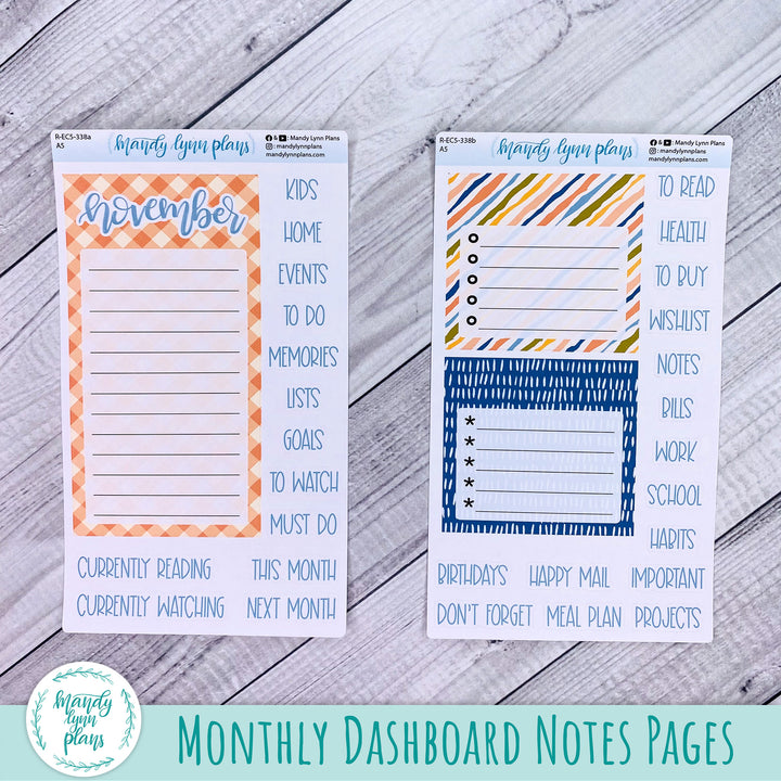 November EC A5 Dashboard Kit || Navy Bold Bloom || R-EC5-338