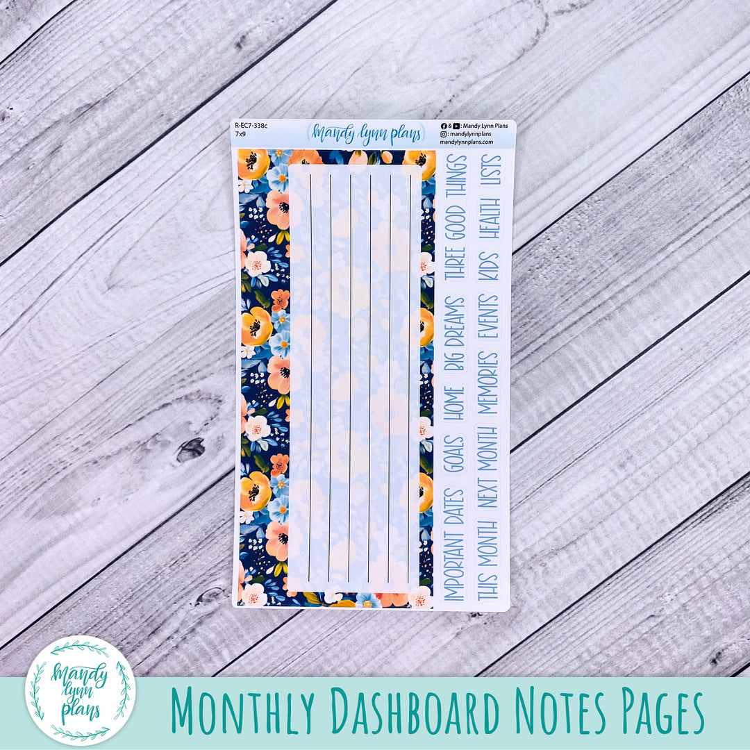 November EC 7x9 Dashboard Kit || Navy Bold Bloom || R-EC7-338