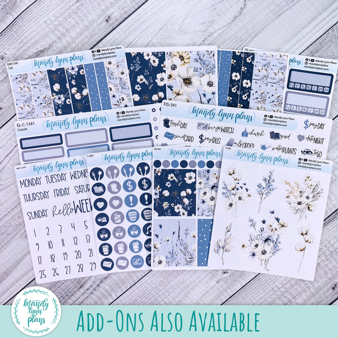 A5 Plans by Just Scribble Daily Kit || Winter Blues || DL-A5P-341