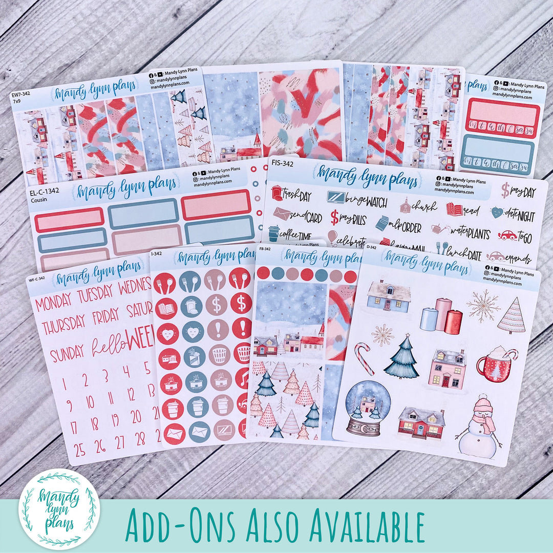 A5 Plans by Just Scribble Weekly Kit || Snow Day || 342