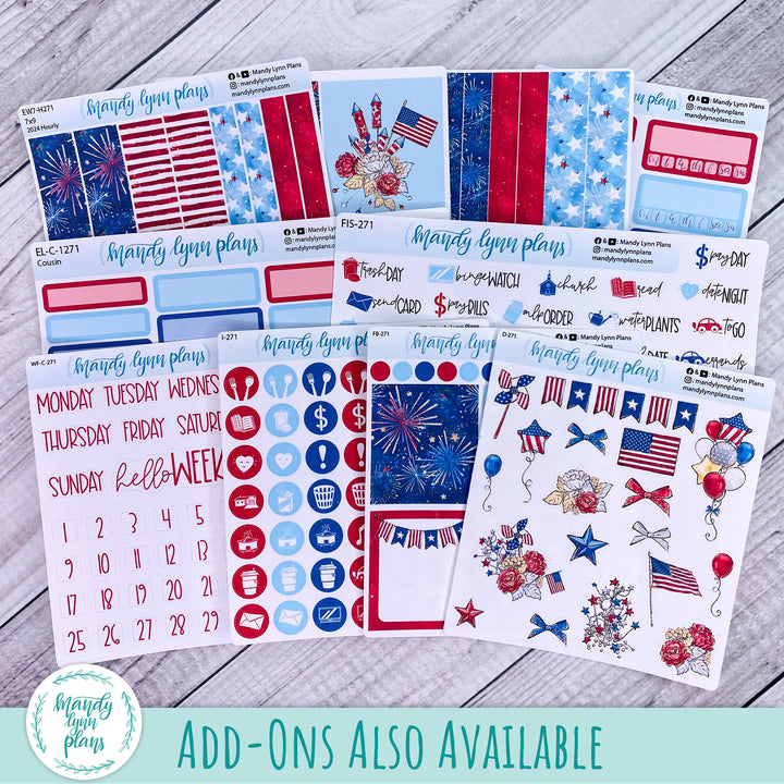 July Common Planner Dashboard || Stars and Stripes || 271