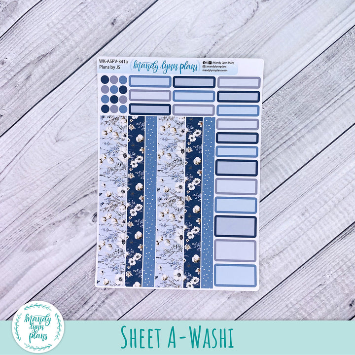 A5 Plans by Just Scribble Weekly Kit || Winter Blues || 341