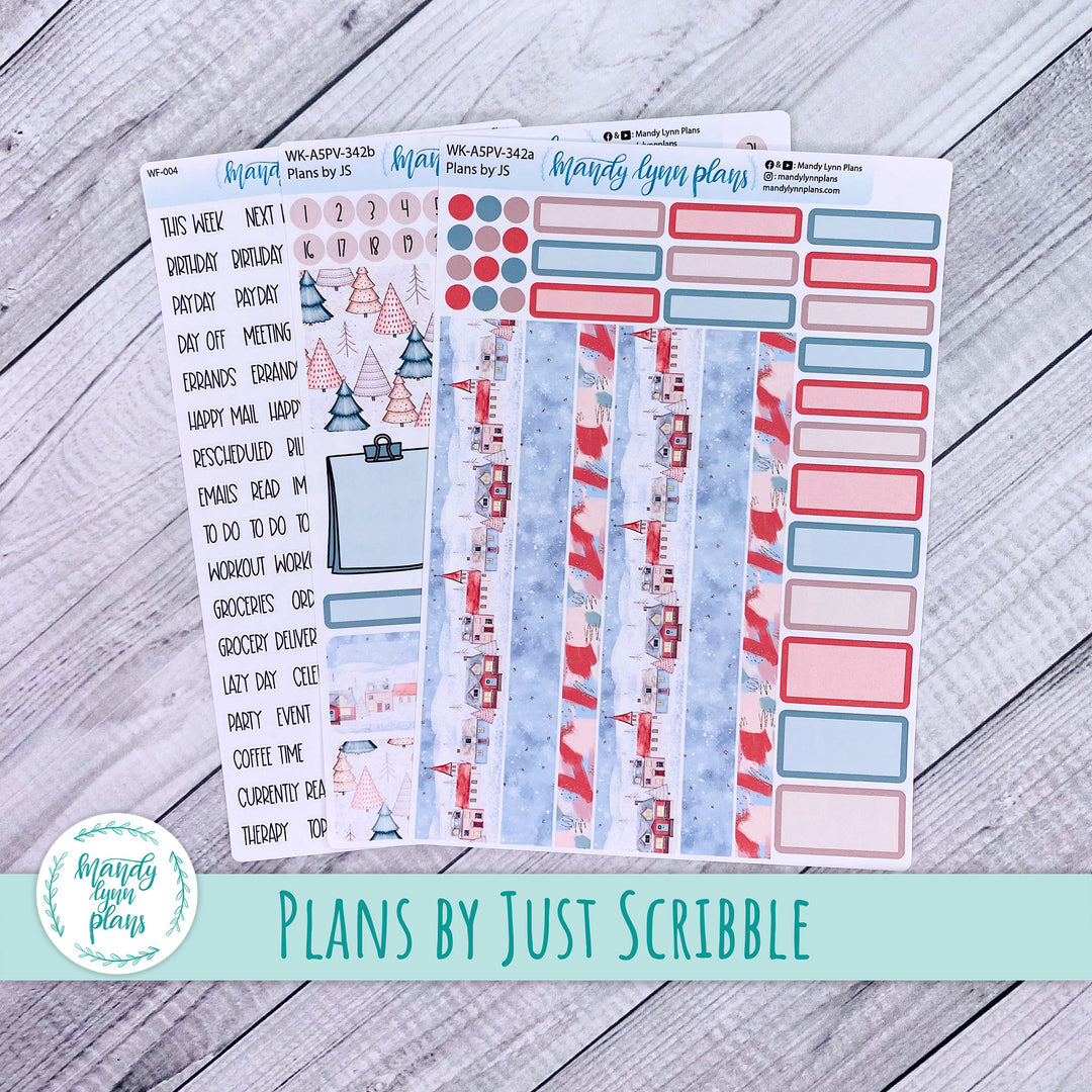 A5 Plans by Just Scribble Weekly Kit || Snow Day || 342