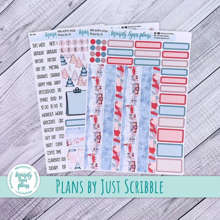 A5 Plans by Just Scribble Weekly Kit || Snow Day || 342