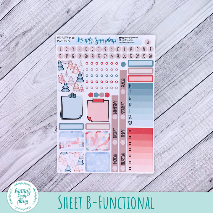 A5 Plans by Just Scribble Weekly Kit || Snow Day || 342