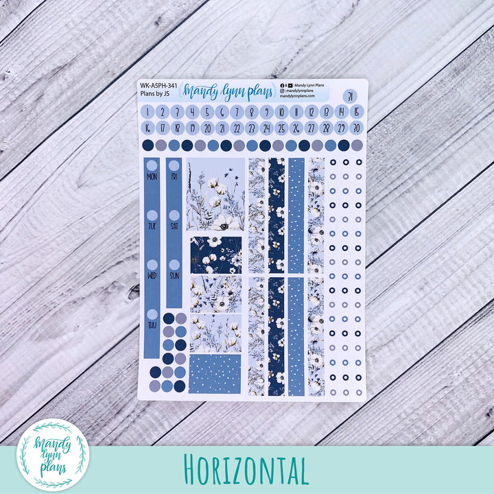 A5 Plans by Just Scribble Weekly Kit || Winter Blues || 341